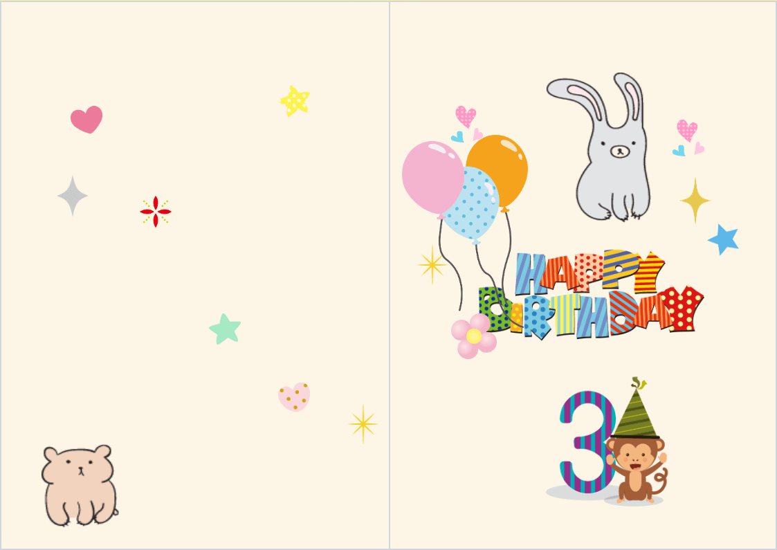 Cute Bunny Card Front