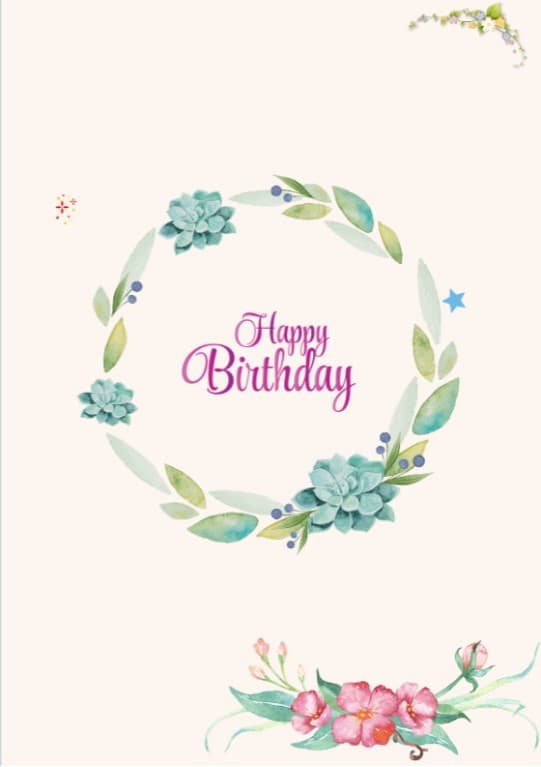 Example of an Elegant Style Birthday Card