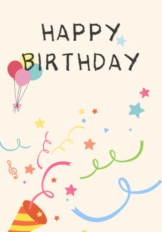 Party Explosion Card
